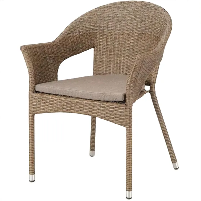 Плетеное кресло Y79B-W56 Light Brown с подушкой в комплекте