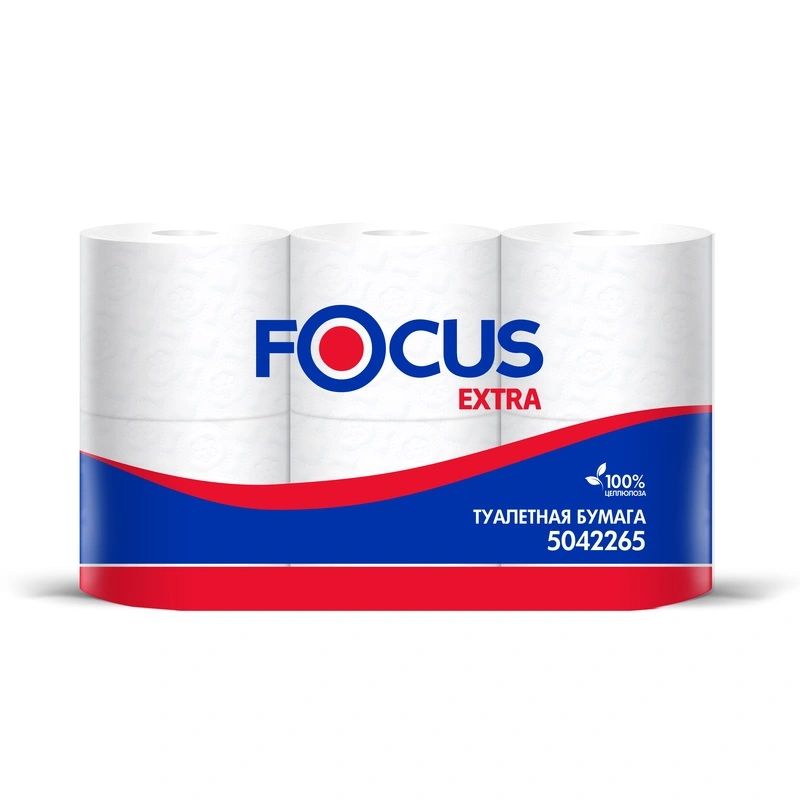 Туалетная бумага Focus Extra (6 упаковок х 6 рулонов)