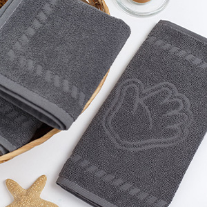 Полотенце махровое 34х60 см 400 г/м² серое