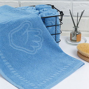 Полотенце махровое 34х60 см 400 г/м² голубое