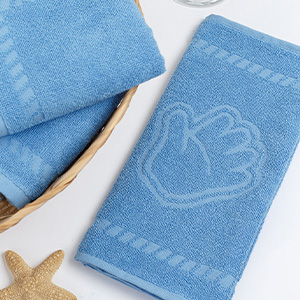 Полотенце махровое 34х60 см 400 г/м² голубое