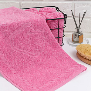 Полотенце махровое 34х60 см 400 г/м² розовое