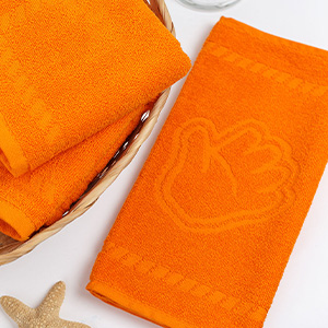 Полотенце махровое 34х60 см 400 г/м² апельсиновое
