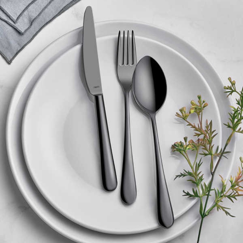 Epsilon matt black ложка чайная 13 см Narin
