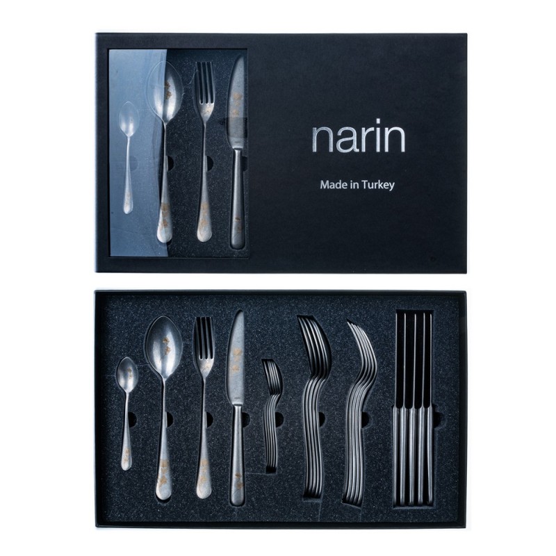 Epsilon Retro Flower набор столовых приборов 6 персон, 24 предмета Narin