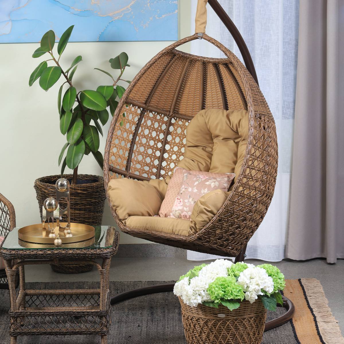 Подвесное кресло Авиано дуб омбре