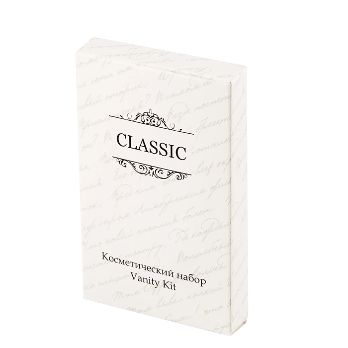 Косметический набор Classik картон (2 диска, 3 ватные палочки, пилочка, 350 штук в упаковке)