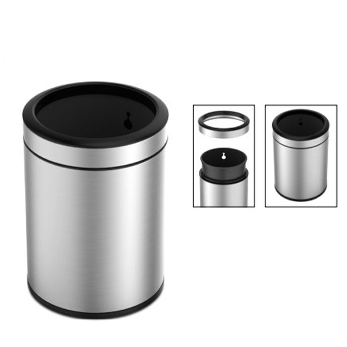 Ведро для мусора Turini Silver 10 л