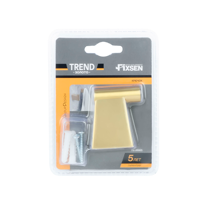Крючок одинарный Fixsen Trend Gold FX-99005
