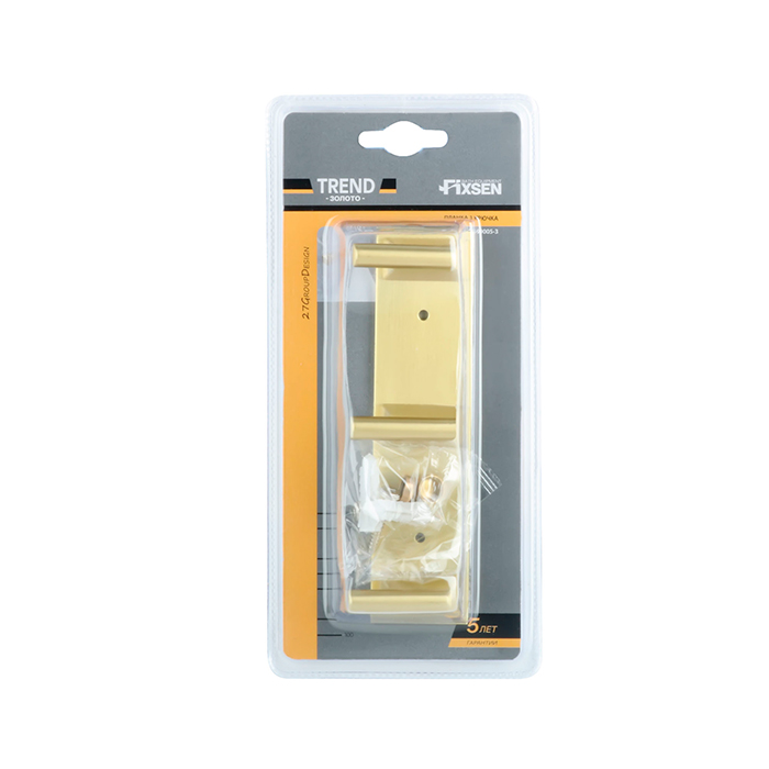 Планка 3 крючка Fixsen Trend Gold FX-99005-3