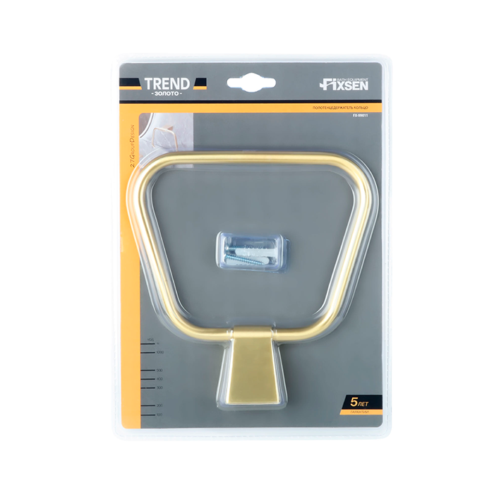 Полотенцедержатель кольцо Fixsen Trend Gold FX-99011