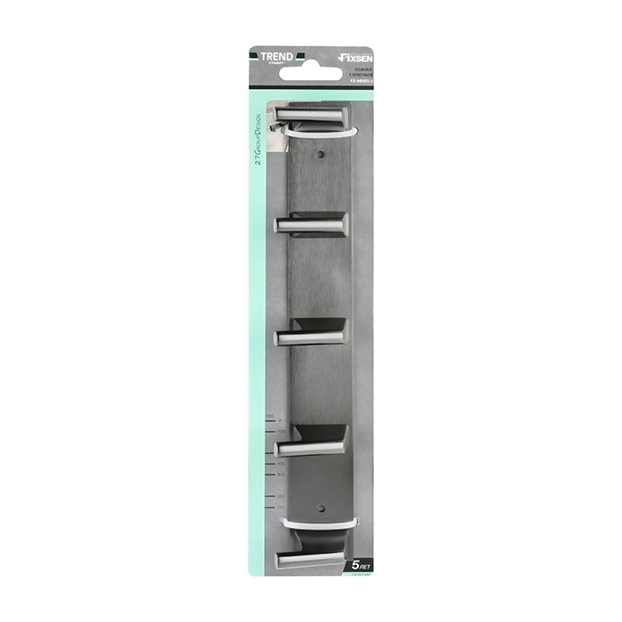 Планка 5 крючков Fixsen Trend Graphite FX-98005-5