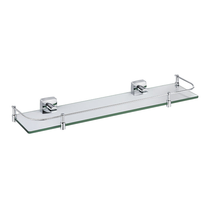 Полка стеклянная с ограничителем Fixsen Kvadro FX-61303B