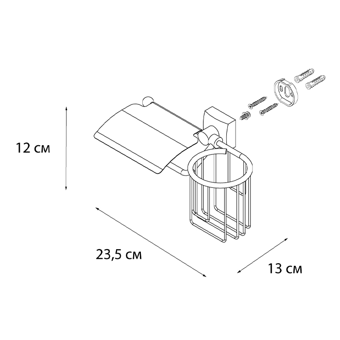 Бумагодержатель + держатель дезодоранта Fixsen Kvadro FX-61309+10