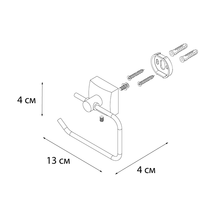 Бумагодержатель Fixsen Kvadro FX-61310A