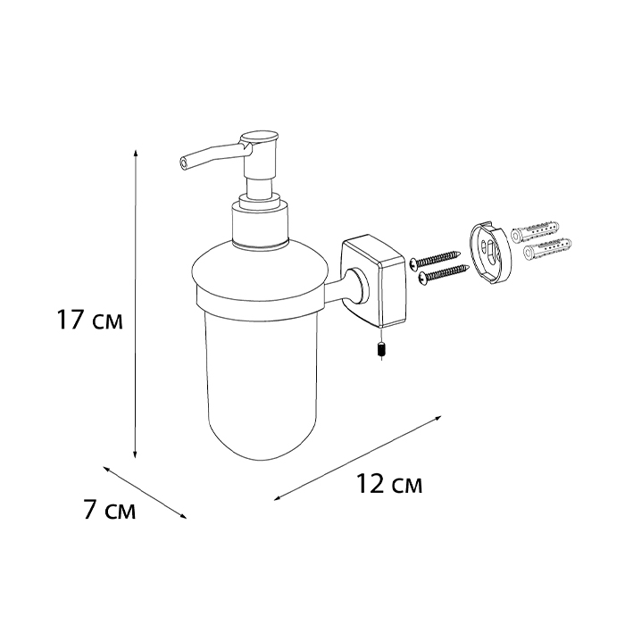 Дозатор жидкого мыла Fixsen Kvadro FX-61312