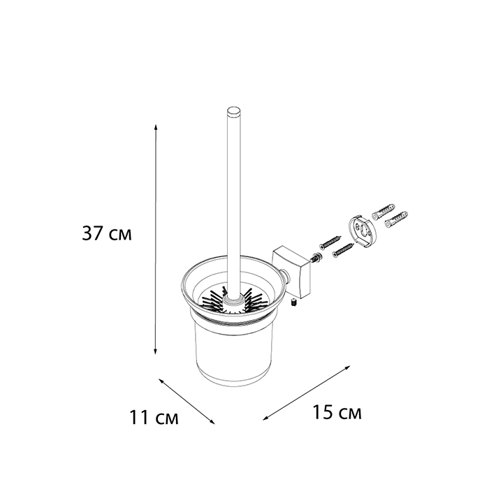 Ёрш для туалета Fixsen Kvadro FX-61313