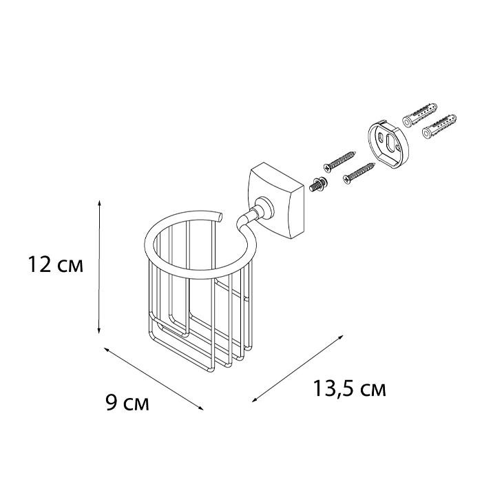 Держатель освежителя воздуха Fixsen Kvadro FX-61314