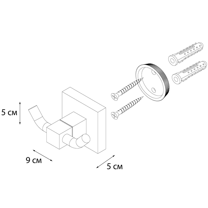 Крючок двойной Fixsen Metra FX-11105А