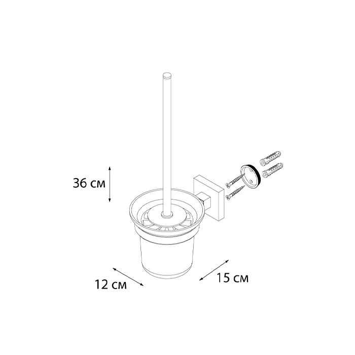 Ёрш для туалета Fixsen Metra FX-11113