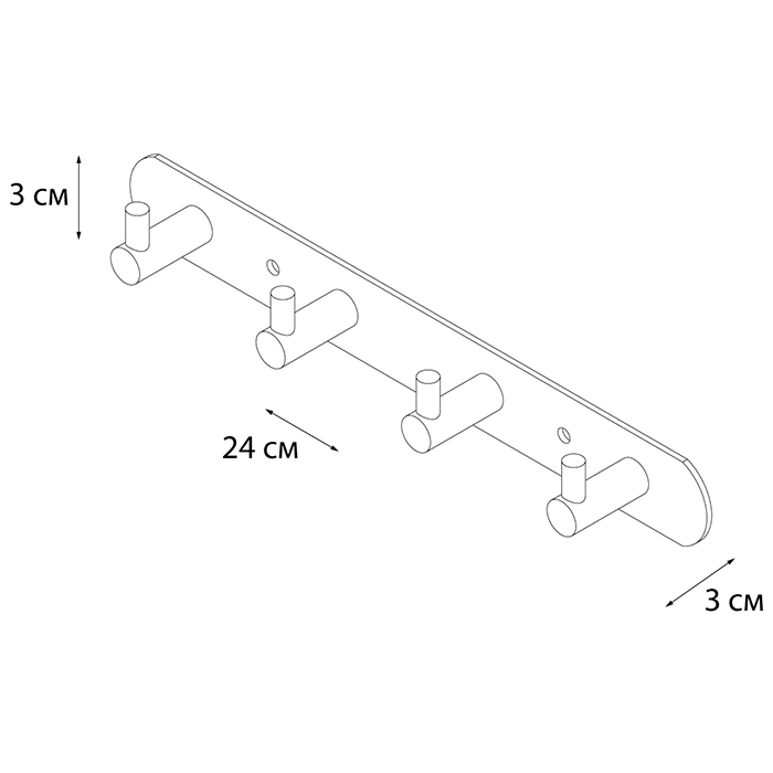 Планка 4 крючка Fixsen Hotel FX-31005-4