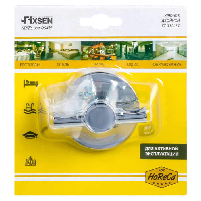 Крючок двойной Fixsen Hotel FX-31005C