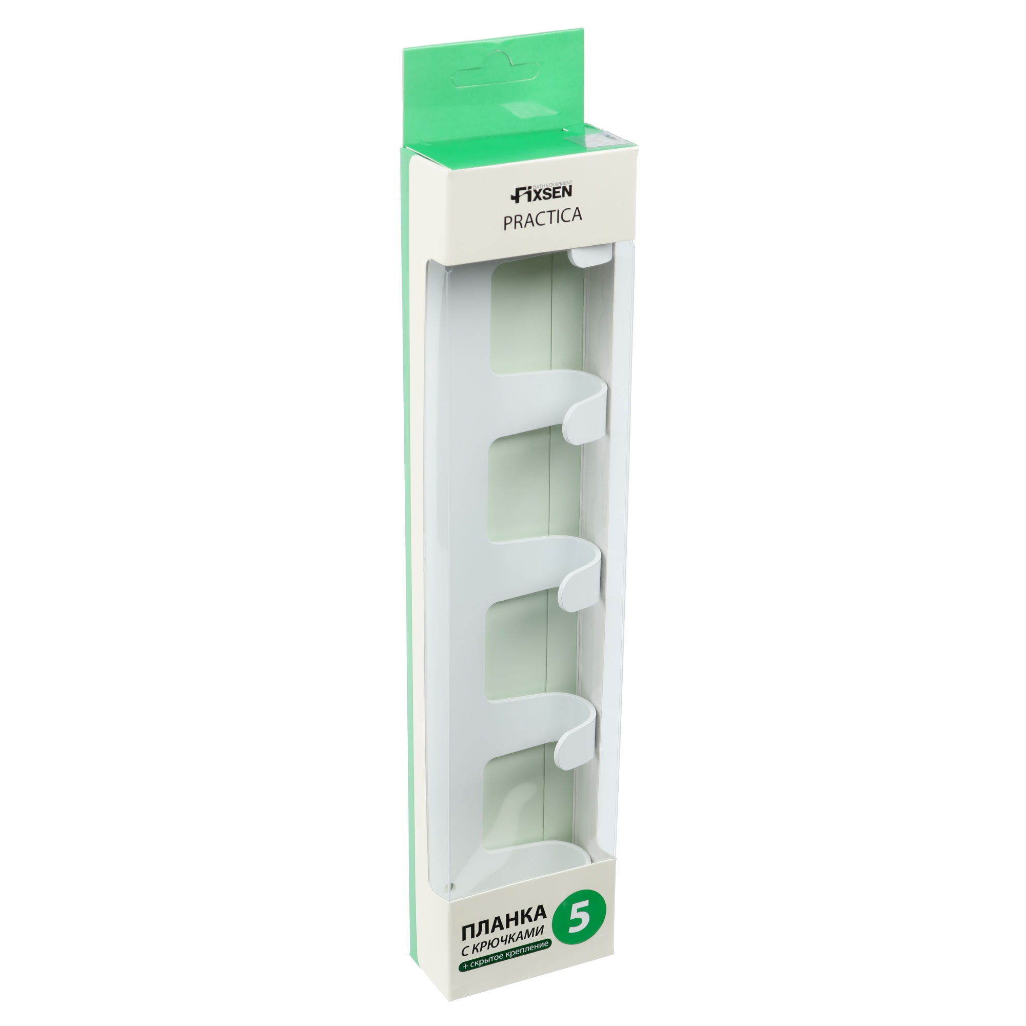 Планка 5 крючков Fixsen Practica FX-805W-5 белая