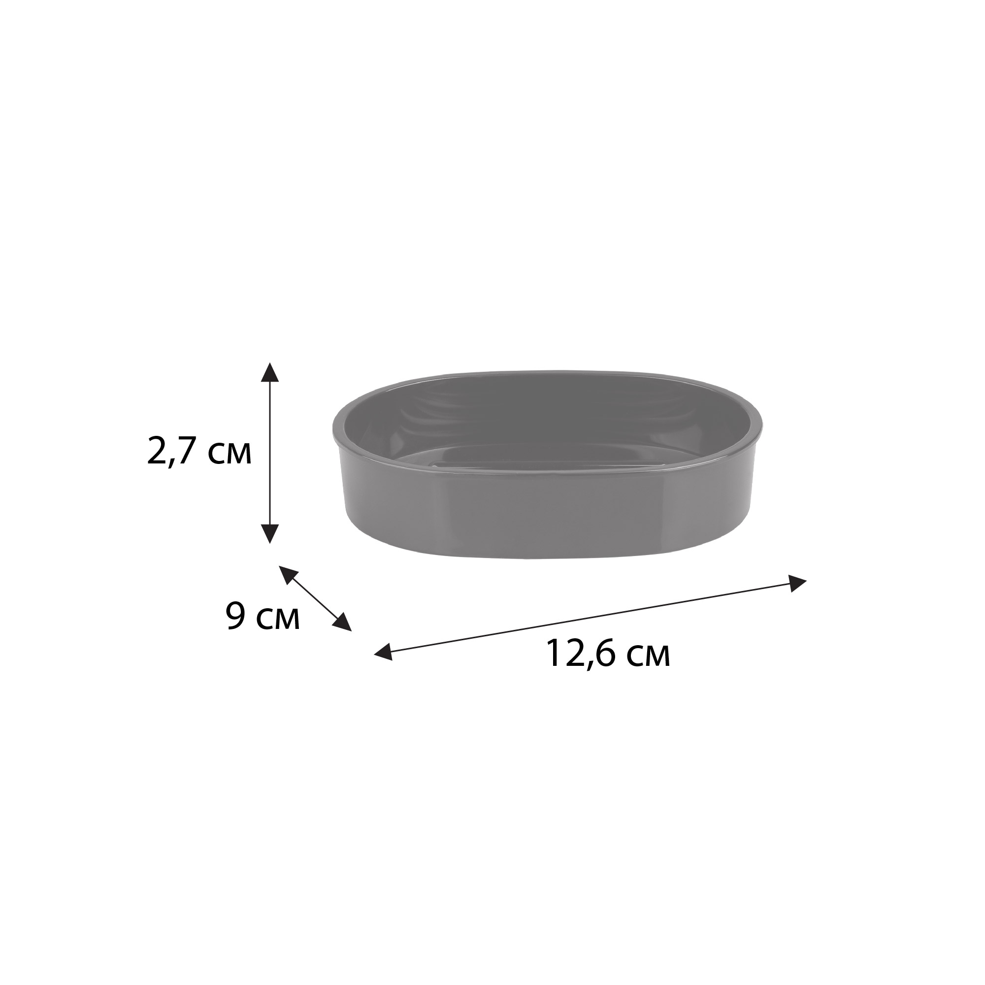ROUND BLACK Мыльница FX-454-4
