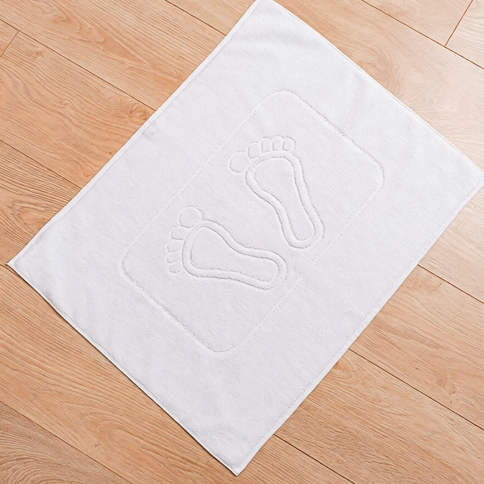 Коврик махровый 50х70 см 700 г/м² белый (6 штук в упаковке)