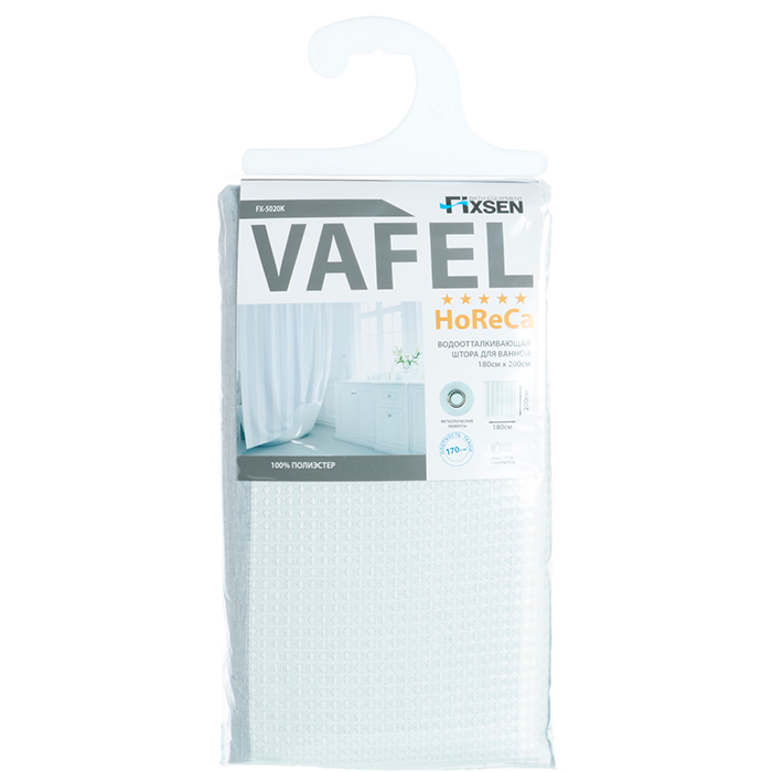 Шторка для ванной серая VAFEL FX-5020K