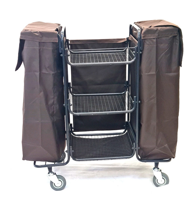Тележка ОЛДАК разборная для горничной ТГР 2 коричневый мешок