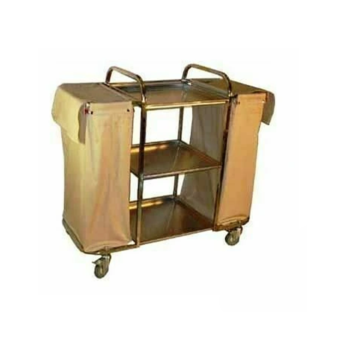 Тележка ОЛДАК для горничных универсальная из нержавейки ТГН 2