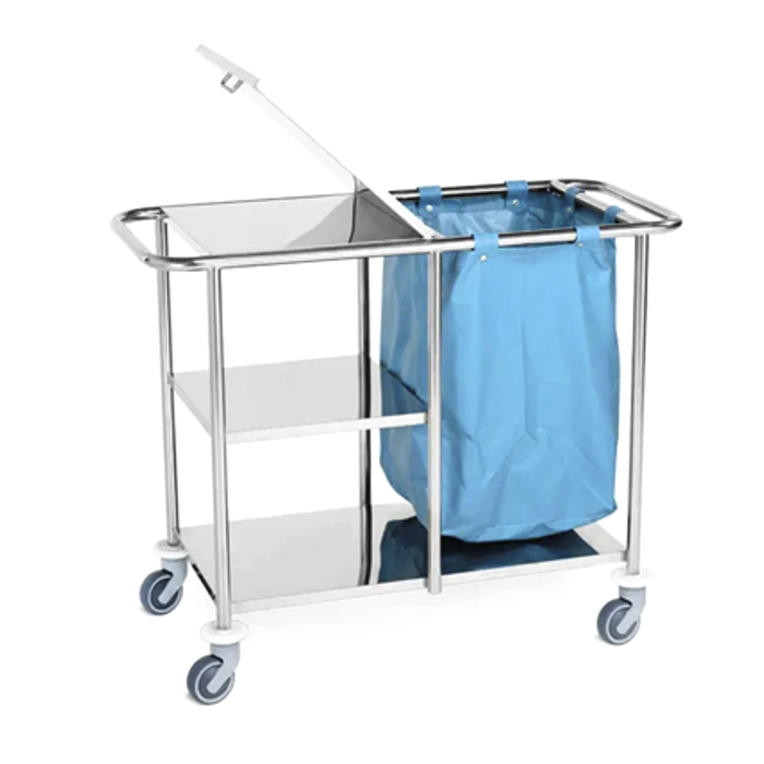 Тележка ОЛДАК для горничных универсальная из нержавейки ТН 3.2