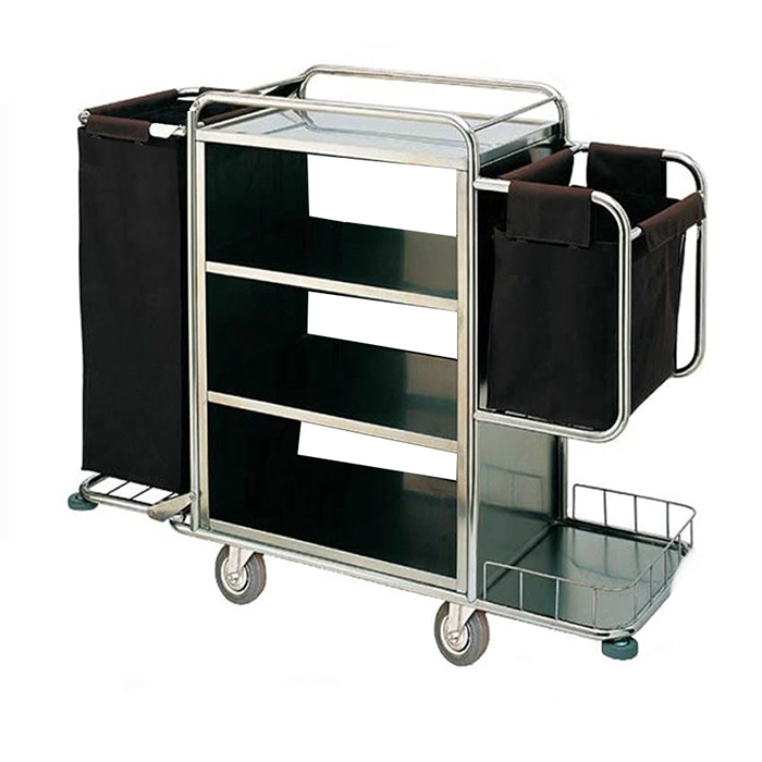 Тележка ОЛДАК для горничных  из нержавейки ТН 9