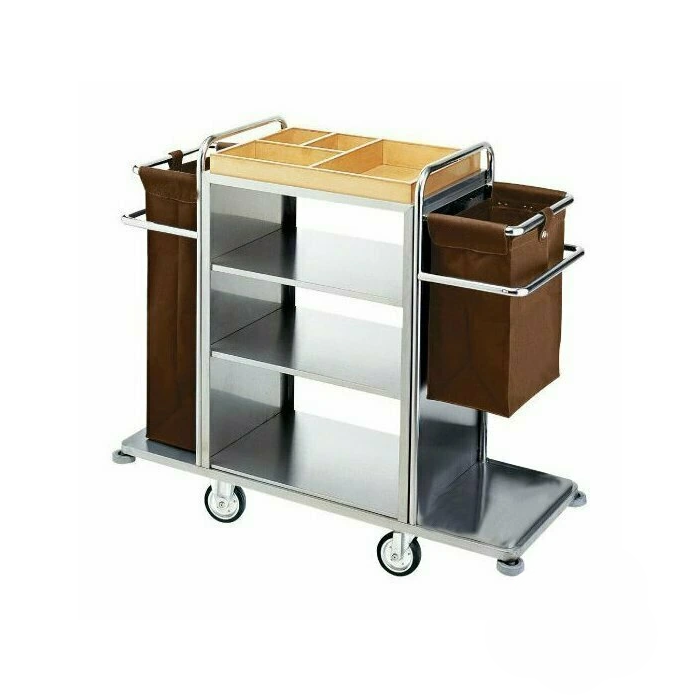 Тележка ОЛДАК для горничных из нержавейки ТН 9.1