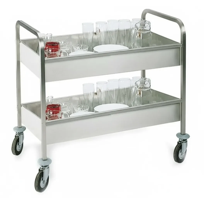 Тележка ОЛДАК официантская из нержавейки ТО 27.2