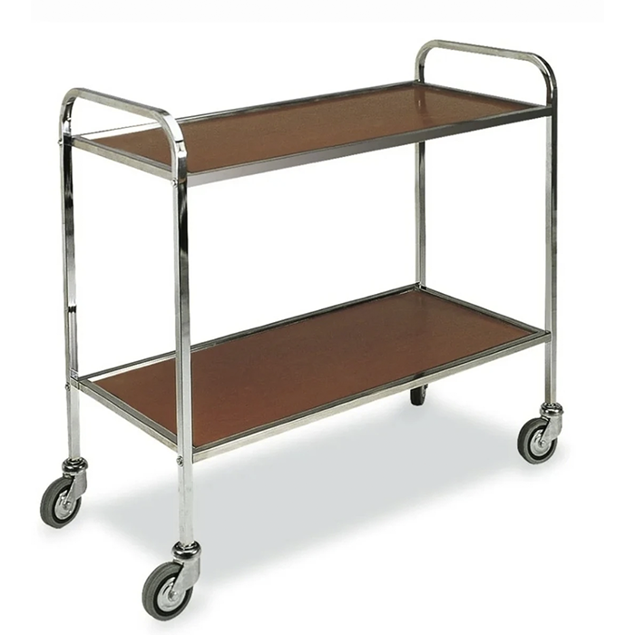 Тележка ОЛДАК официантская из нержавейки с полками из ламината ТО 34.1
