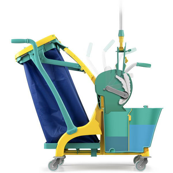 Отжим для уборочных тележек TTS DRY, роликовый, зелёный