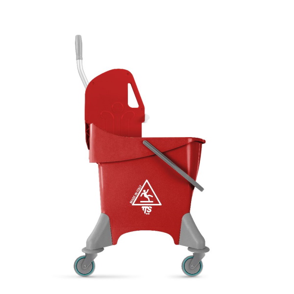 Ведро TTS Pile Tec, 30 л., красное, с отжимом, на колесах