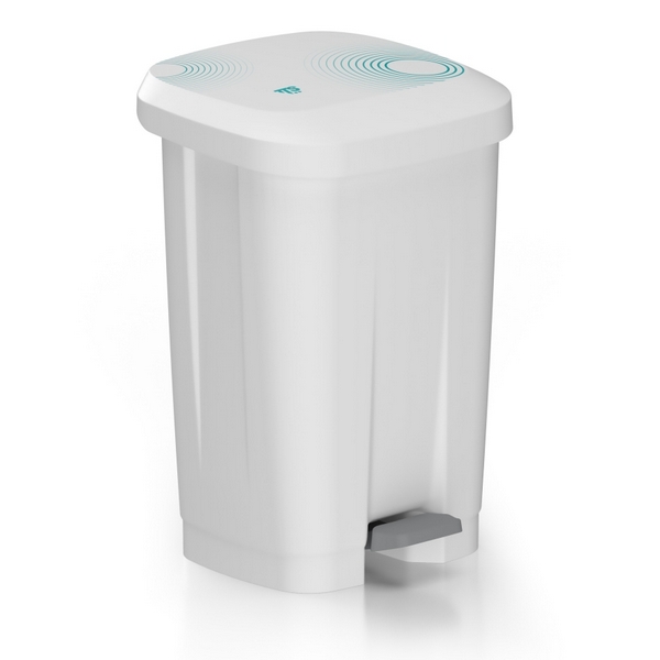 Контейнер для мусора TTS MOJI с педалью, 50 л, комплект этикеток для раздельного сбора