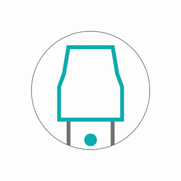 Классический сгон TTS пластиковый, синий с черной резинкой, 750 мм