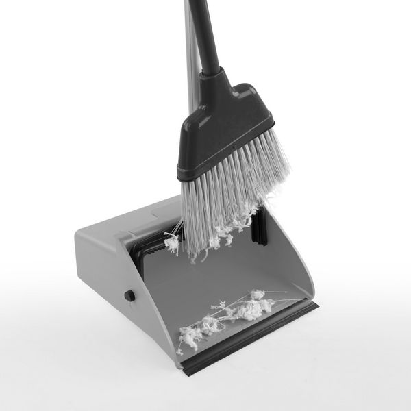 Совок TTS Clip пластик с резиновым профилем и алюминиевой ручкой