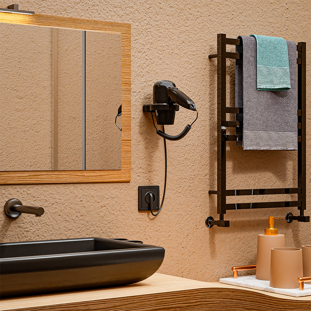 Настенный фен Meyvel MF3-1300 (Black)