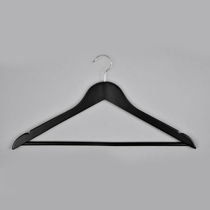 Вешалка-плечики для одежды деревянная MC30N-К(черн мат)