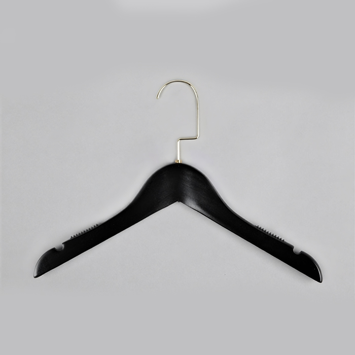 Вешалка-плечики для детской одежды деревянная C31-34/1(черн/зол)