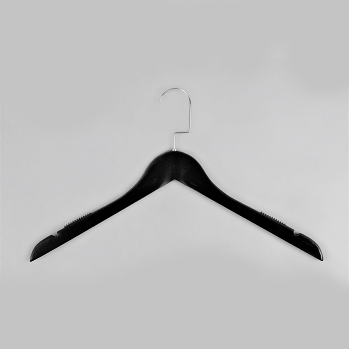 Вешалка-плечики для одежды деревянная МC31/1(черн/хром)