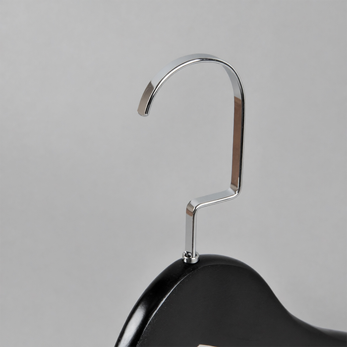 Вешалка-плечики для одежды деревянная МC31/1(черн/хром)