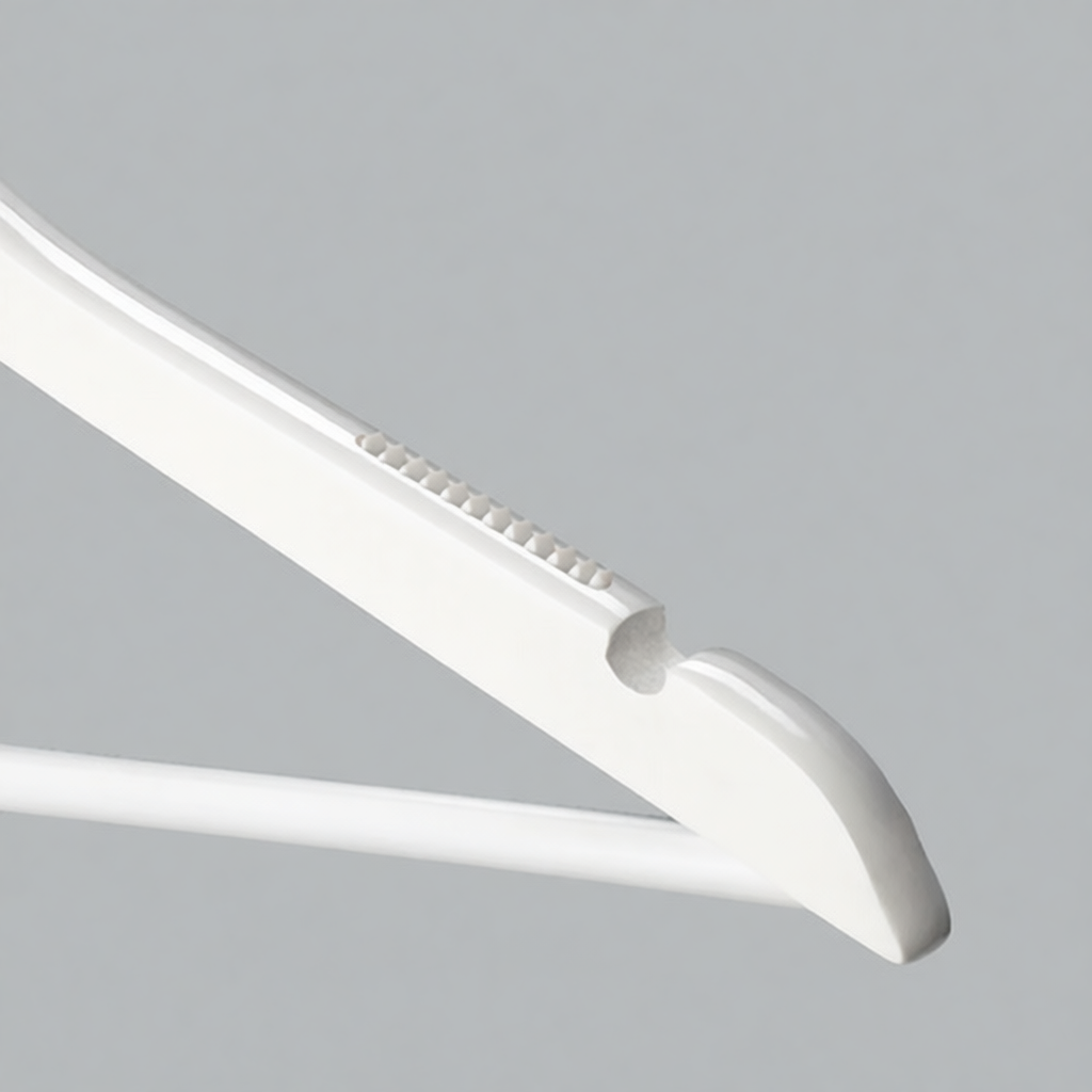 Вешалка-плечики для одежды с противоскользящими вставками MC30N-T150W(бел)