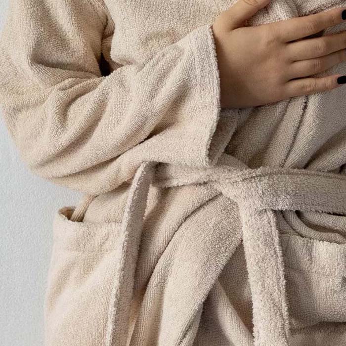 Халат махровый бежевый для отелей