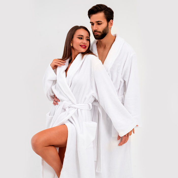 Халат махра-велюр трига с шалькой 320 г/м²